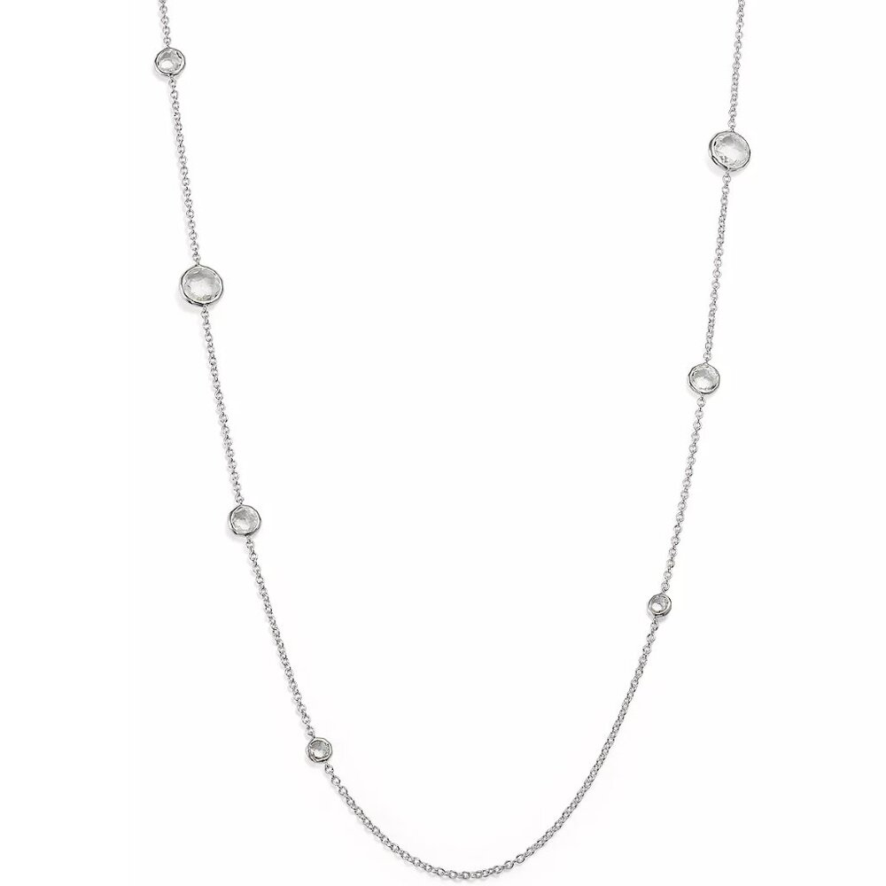 IPPOLITA Sterling Silver Rock Candy® Lollipop Station Necklace in Clear Quartz